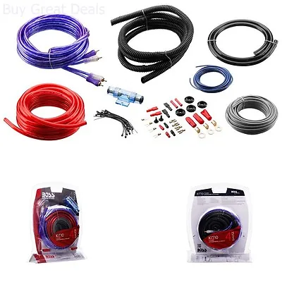 Boss Audio Kit 4 Gauge Amp Amplifier Install Wiring Power Sub Car Subwoofer Kit • $46.98