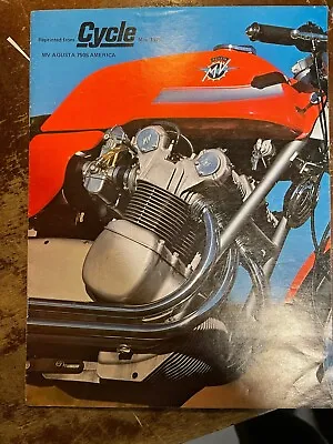 MV AGUSTA 750S America Motorcycle  1975 Cycle Evaluation Reprint Brochure • $55