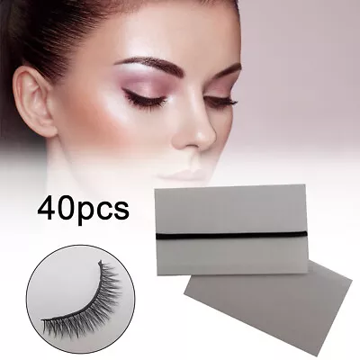£2.89 • Buy 40Pcs Self-Adhesive Eyelash Glue Strip False Eyelashes Glue-Free Reusable Black