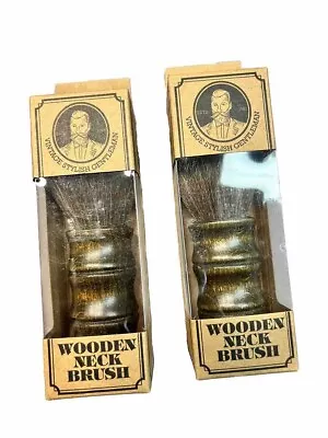 X2 Men’s Grooming Barber Pro Wooden Neck Brush Vintage Style Gentleman • $12.99