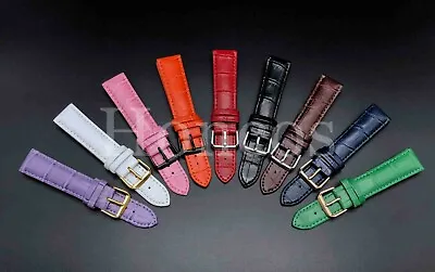 12 - 22 MM Watch Alligator Leather Strap Band Replacement Fits For Timex Watch • $12.99