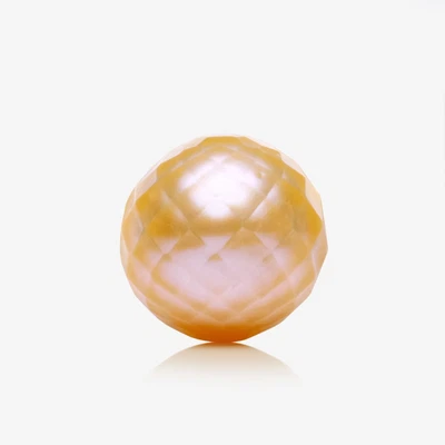 $43.61 • Buy Big 12mm Round Faceted Orange Pink FW Kasumi Loose Pearl Undrilled