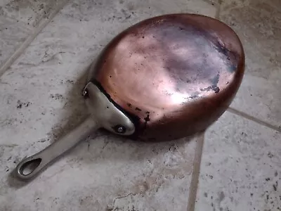 Vintage USA 104 Copper Bottom Oval Fish Frying Pan  Heavy Handle  • $38
