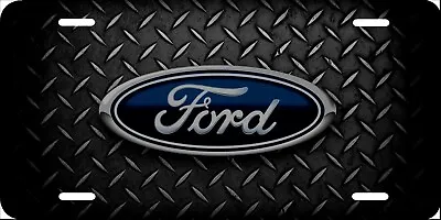 FLAT Ford Car Symbol License Plate New Car Tag Metal Aluminum USA • $13.99