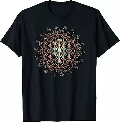 NEW LIMITED Flower Of Life Tree Of Life Sacred Geometry T-Shirt • $22.99