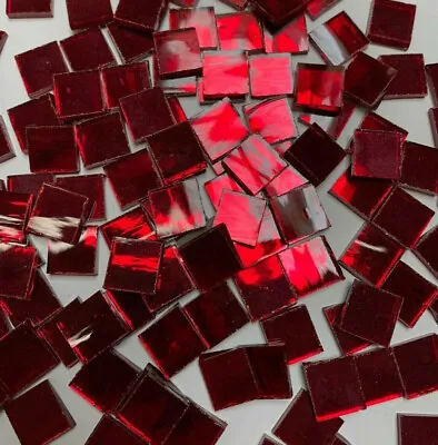 100 1/2  Red SILVERCOAT MIRROR (discontinued) Glass Mosaic Tiles • $6.95