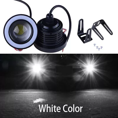 Car 89mm Projector LED Fog Light Lamp Round White Halo Angel Eye COB Ring Bulbs/ • $26.98
