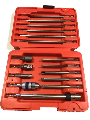 Mac Tools 16 Piece Quick Change Fastener Drive Bit Set W/Snap Latch Case QCAS16 • $89.95