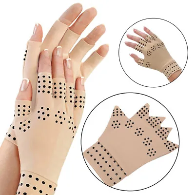 Magnetic Anti-Arthritis Compression Gloves Hand Wrist Brace Pain Relief PAIR • $5.34