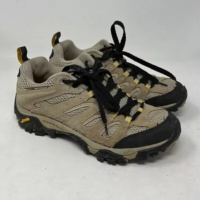 Merrell Moab Ventilator Hiking Shoes Vibram Soles Taupe Womens Size US 7 • $16.50