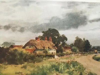 £4.50 • Buy Antique Print 1909 Ropley Near Alresford Hampshire From Painting Wilfrid Ball