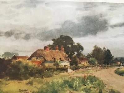 £4.50 • Buy Antique Print 1909 Ropley Near Alresford Hampshire From Painting Wilfrid Ball