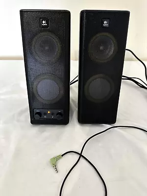 Logitech X-140 S-0264B 2.0 Channel Stereo Speakers Pair - Black • £19.99