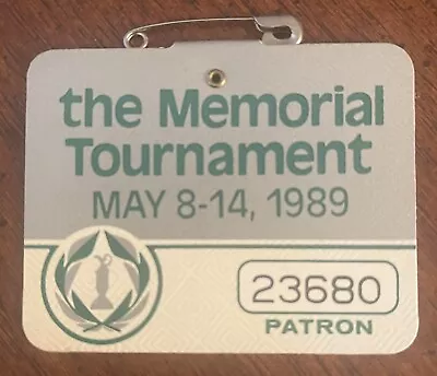 1989 Memorial Tournament Muirfield Village Golf Club Badge Bob Tway Wins • $9.99