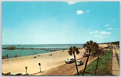 Postcard MS Beautiful Mississippi Gulf Coast Cars VW Bug Beetle Pier Beach MS09 • $5.99