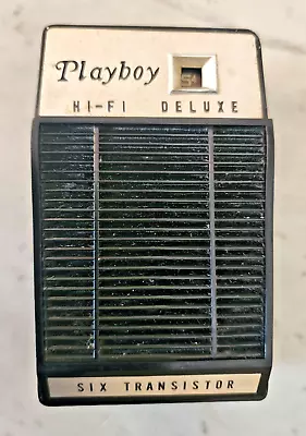 Vintage Hi-Fi Deluxe Playboy Black Pocket Radio 6 Transistor American RYUKYUS • $9.99