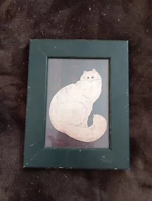 Warren Kimble Cat Print Framed 7.5  X 9.5  • $25