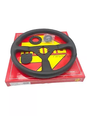 MOMO Montecarlo 380 Black Leather Steering Wheel 380mm Genuine NEW • $289.95