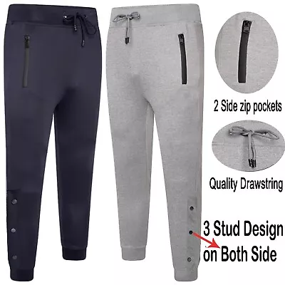 Mens Tracksuit Bottoms Slim Fit Jogging Joggers Sweat Pants Skinny Trousers New • £10.99