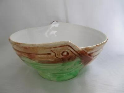 £10.50 • Buy Maling Lustre China Art Ware Fruit Bowl - Green & Tan