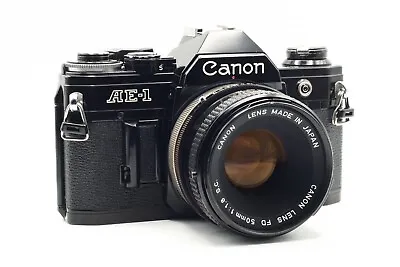 Canon AE-1 35mm SLR Film Camera With FD S.C. F1.8 50mm Lens • £115