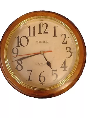 Vintage VERICHRON 10  Square WALL CLOCK For Parts Or Repair  • $7.95