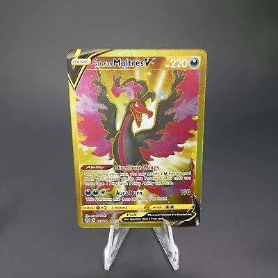 Galarian Moltres V Gold Secret Rare 183/172 Brilliant Stars Pokemon TCG NM • $12.95