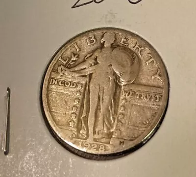 1928-S 25C Standing Liberty Quarter  Solid Date With Wear • $1