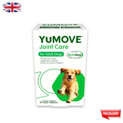 Lintbells YuMOVE Dog Joint Supplement For Adult Stiff Older Dogs 60 120 Tablets • £14.50