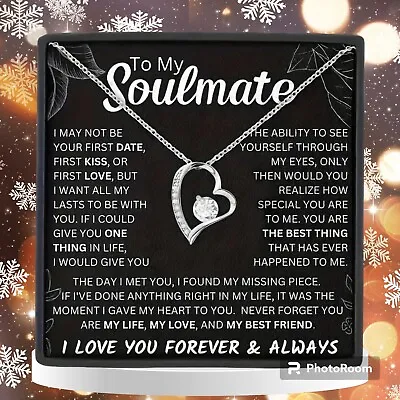 To My Soulmate/Wife Necklace Gift For Valentine Fiancée/Girlfriend Gifts For Her • $26.99