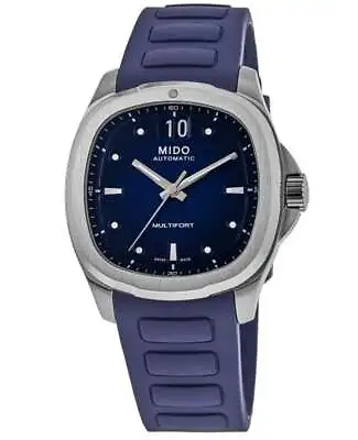 New Mido Multifort TV Big Date Blue Dial Rubber Men's Watch M049.526.17.041.00 • $1020