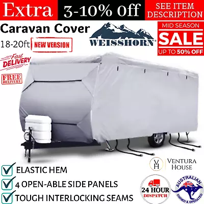 Caravan Cover Heavy Duty 18-20ft 4 Layer Waterproof Pop Top Campervan Covers New • $132.39