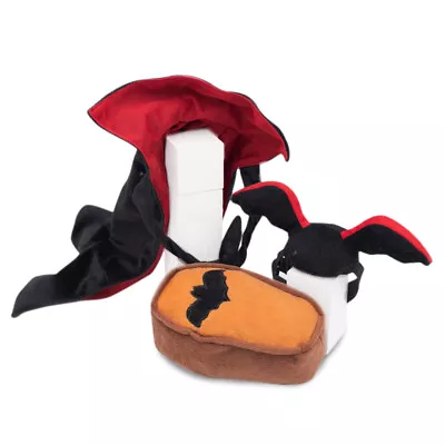 Zippy Paws Plush Squeaker Dog Toy - Halloween Costume Kit - Dracula • £16.66