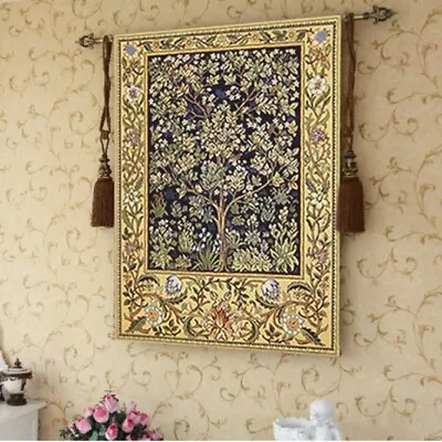 Tapestry Wall Hanging William Morris Tree Of Life Blue Home Decor New 55 X41  • $89