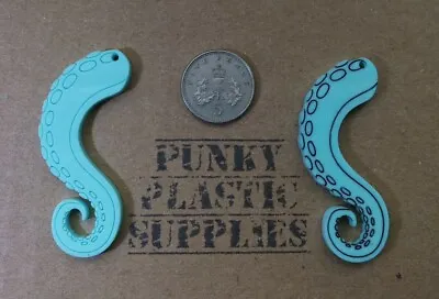 2x Tentacle Laser Cut Acrylic Charms/pendants/cabochons/jewellery Making/octopus • £2