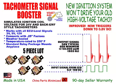 5 Pc LOT TACH TACHOMETER SIGNAL BOOSTER Per Listing# 142171581596 • $134.27