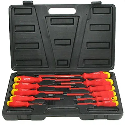 £16.49 • Buy Electricians Screwdriver Set Tool Electrical Fully Insulated 11 Pc With Kit Case
