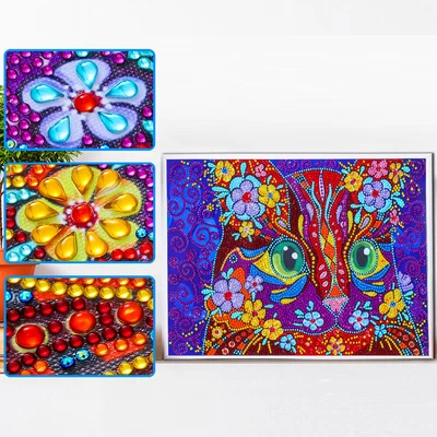 $14.51 • Buy 5D Full Special Shaped Drill Crystal Diamond Painting Cat Kits Art (GT117)