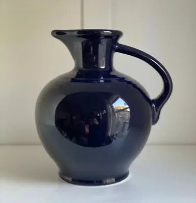 Vintage Fiesta Navy Cobalt Blue 8  Tall Handled Pitcher Carafat HLC Fiestaware  • $25