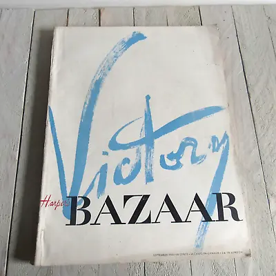 Vintage Magazine Harpers Bazaar September 1945  Victory  *READ* • $49.99
