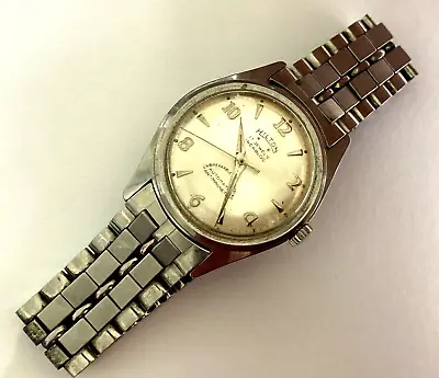 1960s Vintage Hilton 2 Stars 1700 17j Silver Tone Silver Tone Men's Watch Runs • $79.99