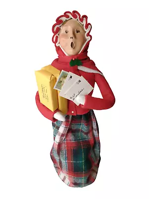 Byers Choice Carolers Talbots Mail Carrier Woman Packages Letters 2002 Signed US • $59.39