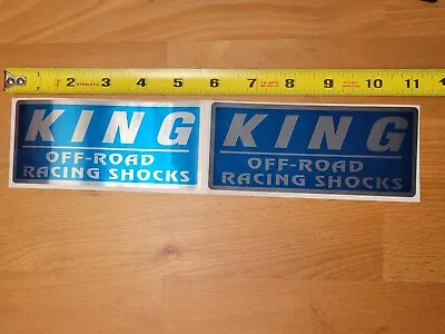 Genuine King Shocks Blue Metallic Sticker 5 1/2  X 2 3/8  Quantity 2 • $8.99