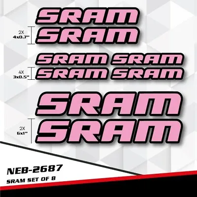 New For SRAM Decal Stickers Set For Mountain Road Bike Frame Helmet  NEB-2687 • $24.99