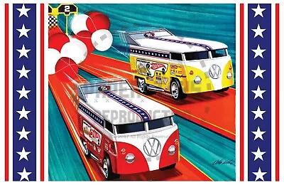 Hot Wheels  Classics  Mongoose & Snake Drag Race Set - Vw Drag Bus Poster • $19.95