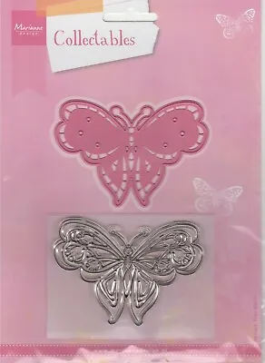 Marianne Collectables Butterfly Stamp///Die/SET Of 2/ COL1318-Cutting Die • £6.25