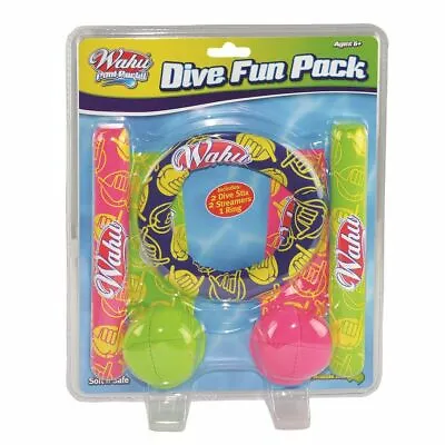 $27.95 • Buy Wahu Dive Fun Pack, Pool Party Games, Neoprene Sticks , Ring, Streamer Bombs  