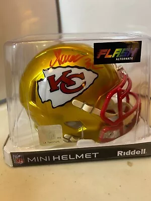 Marcus Allen Autographed Kansas City Chiefs Gold Mini Helmet Beckett Witnessed • $85