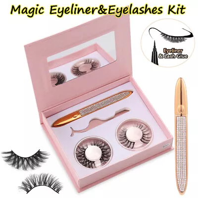 £11.14 • Buy Lashes 2 In 1 Lash Glue Liner Pen Magic Self-adhesive  Eyeliner False Eyelashes