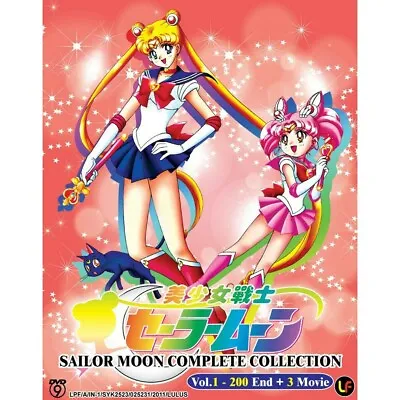 $34.90 • Buy Sailor Moon Complete Collection (vol.1 - 200 End) + 3 Movie Dvd + Extra Gift